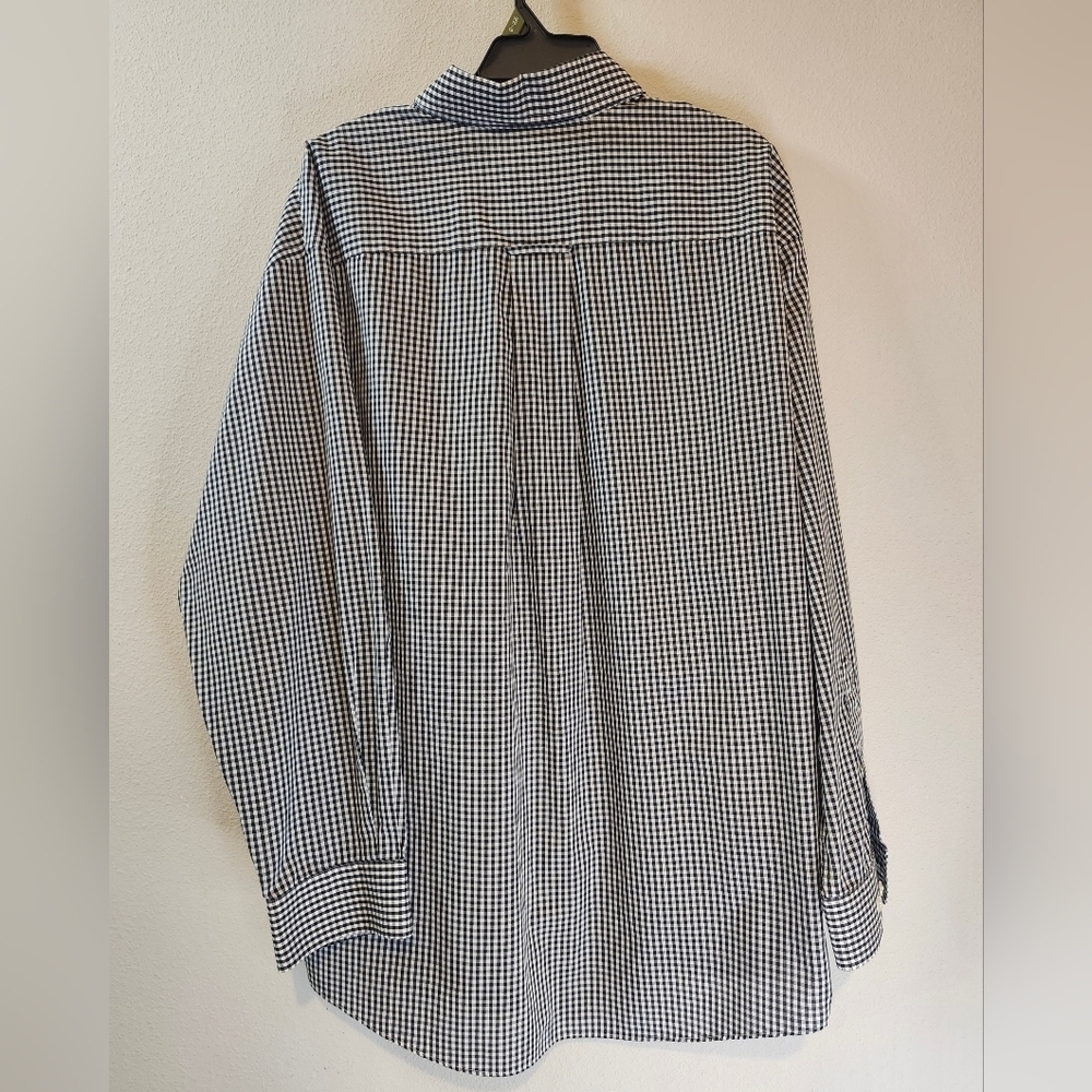 Orvis Men's Black And White Micro Plaid Button Down Casual Shirt Size XL NWOT - Picture 3 of 7